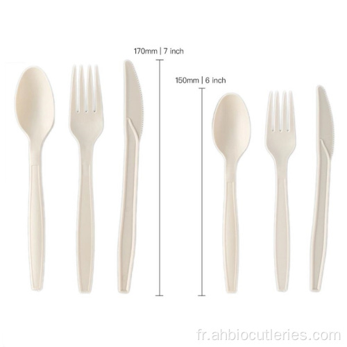 Vérification biodégradable Pla Spoon Fork and Knife Cutlery